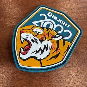 Olight 2022 Year of the Tiger PVC Morale Patch Hook and Loop EDC Collectible